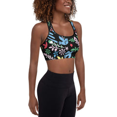 Sports Bra in Night Flowers