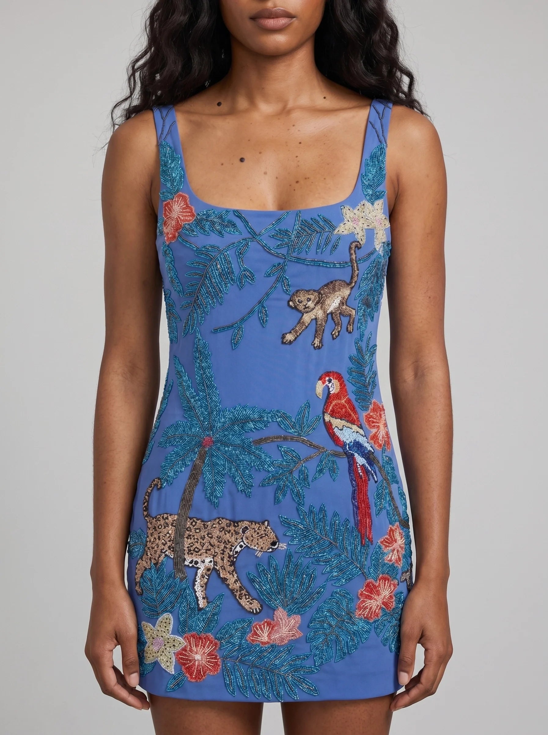 Tropica Blue Mini Dress