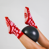 Melisoles Pink Giraffe Pilates Grip Socks