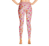 High Waist Yoga Leggings in Land of Flowers