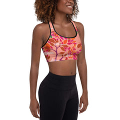 Sports Bra in Crossing Red