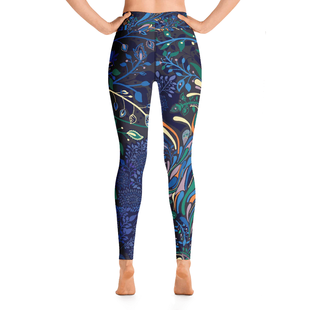 High Waist Yoga Leggings in Sprinkle Night