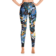 High Waist Yoga Leggings in Night Zoo