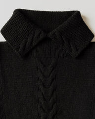 Vilna: Black Alpaca Wool Mittens & Neckwarmer Set
