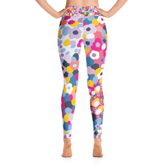 High Waist Night Yoga in Pink Blooms