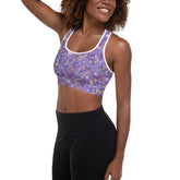 Sports Bra in Purple Garden