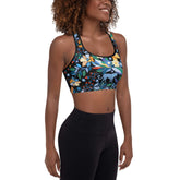 Sports Bra in Night Zoo