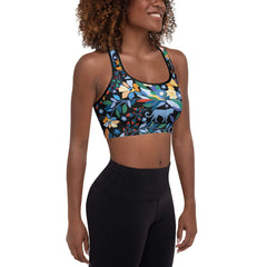 Sports Bra in Night Zoo