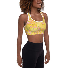 Sports Bra in Yellow Landscape