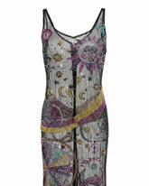 Starlit Cosmos Sheer Maxi Dress