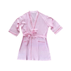 Pink Stripe Kimono Robe
