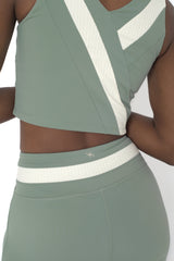 YOGAFLOW WRAP WAIST FLARE TROUSERS DUO SOFT SAGE