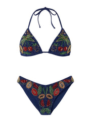 Cherry Bikini Bottom in Navy