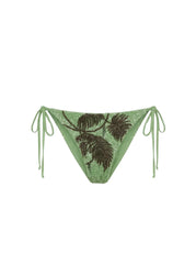 St. Barth Green Hand-Beaded Crystal Bikini Bottom