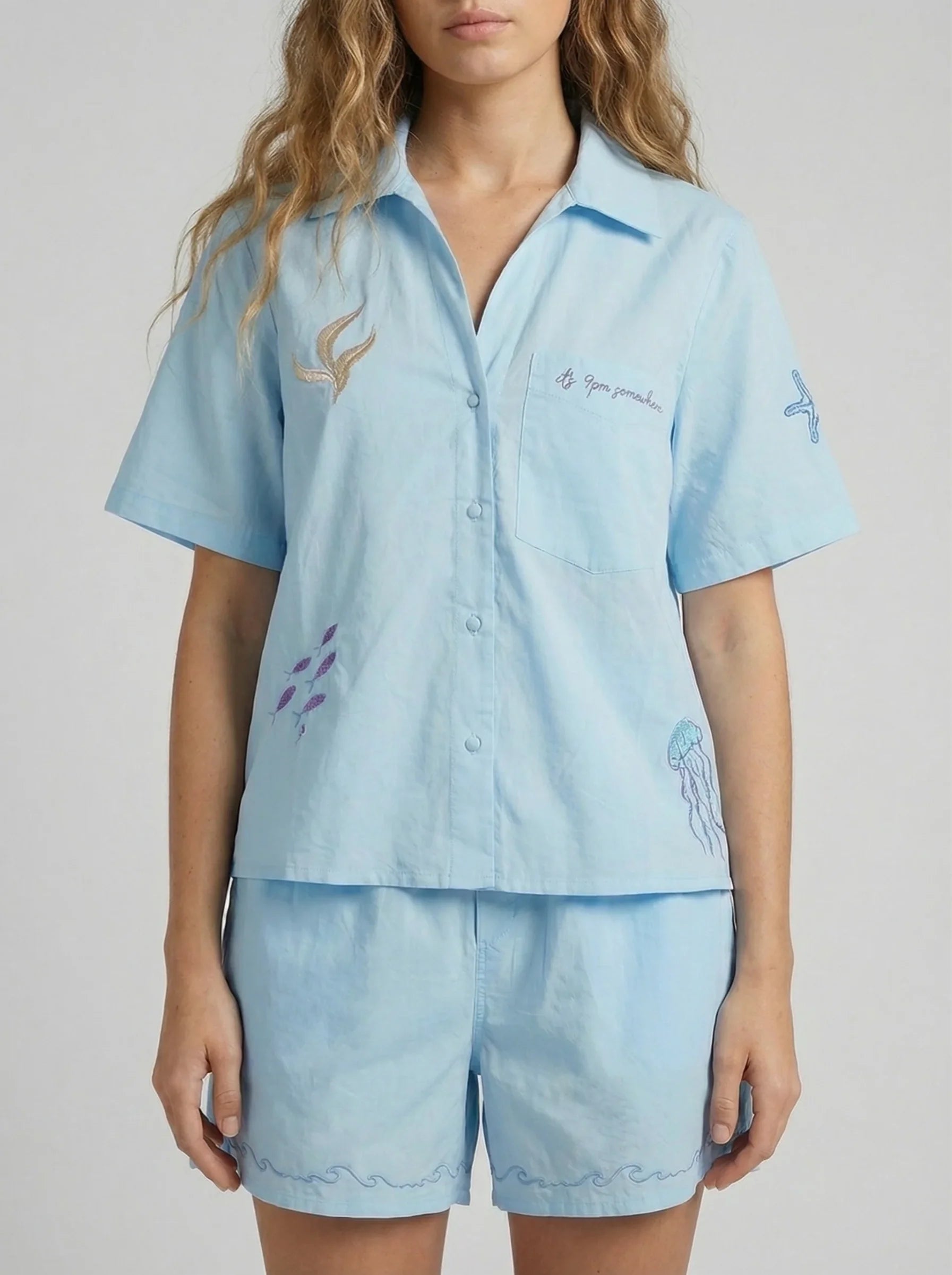 Oceanus X It's 9pm Matilda Blue Embroidery Set