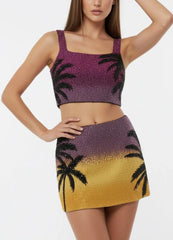 Palm Dusk Mini Skirt
