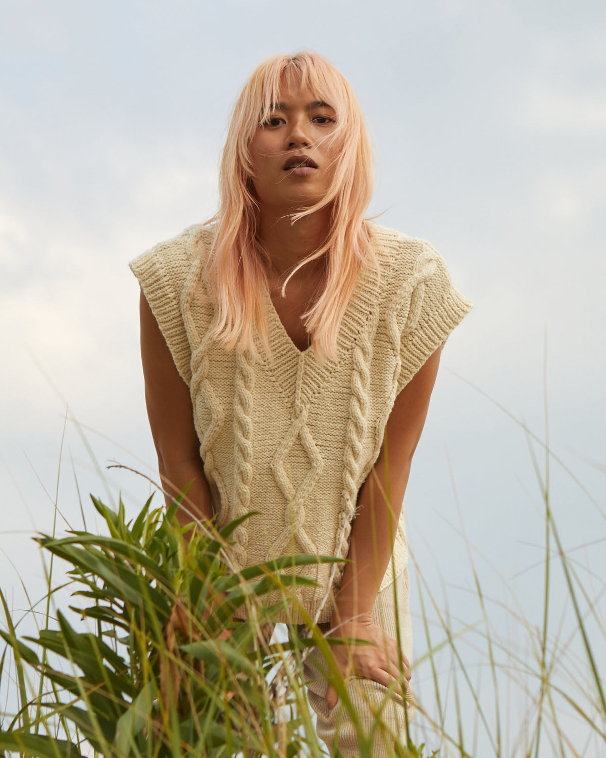 Laimė: Oat Milk Alpaca Wool & Cotton Vest