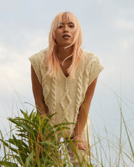 Laimė: Oat Milk Alpaca Wool & Cotton Vest