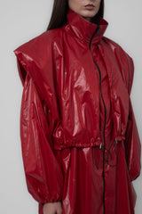 Ara Parachute Red Rain Coat