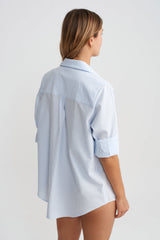 OVERSHIRT-BLUE STRIPED