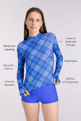 Rash Guard ― Blue Check
