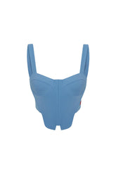Woven Corset Top - Baby Blue