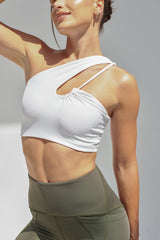 NEW AirRise Convertible Cross Over Keyhole Sports Bra - White