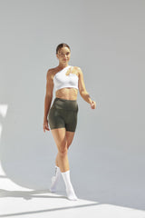 NEW AirRise Convertible Cross Over Keyhole Sports Bra - White