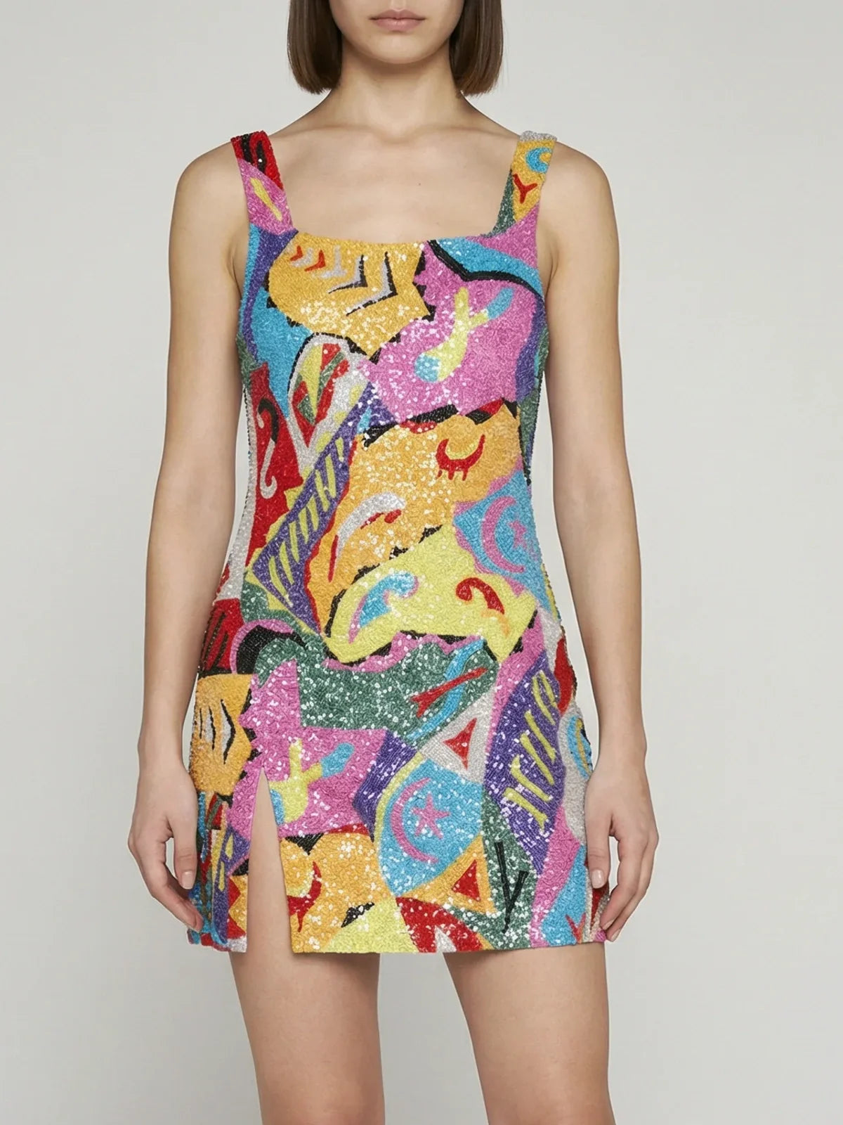 Boston Vibrant Hand-Beaded Dress