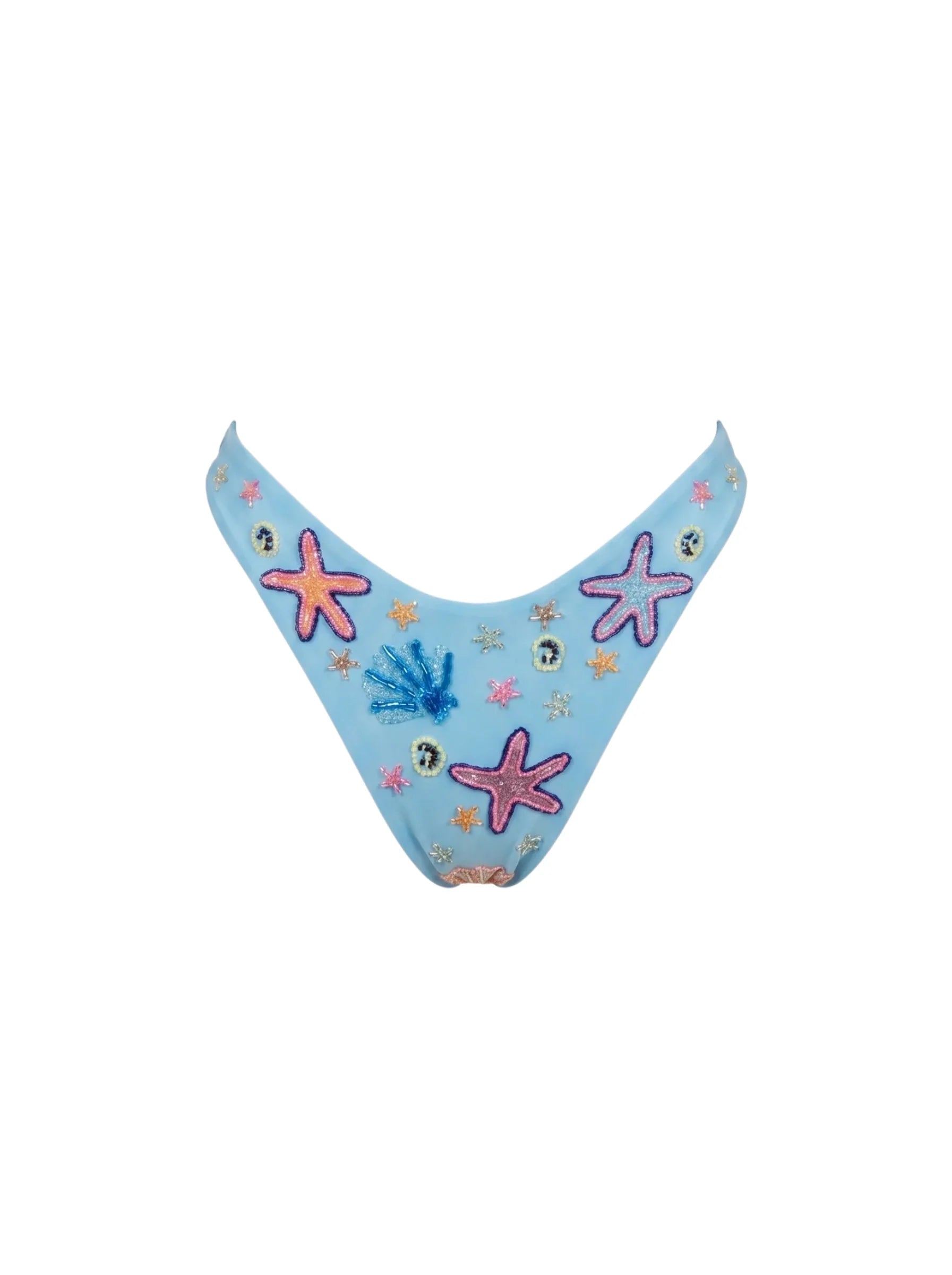 Orla Tie in the Middle Bikini Bottom Blue