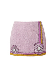 Monty Co-Ord Hand Embroidered Bead Skirt - Pink