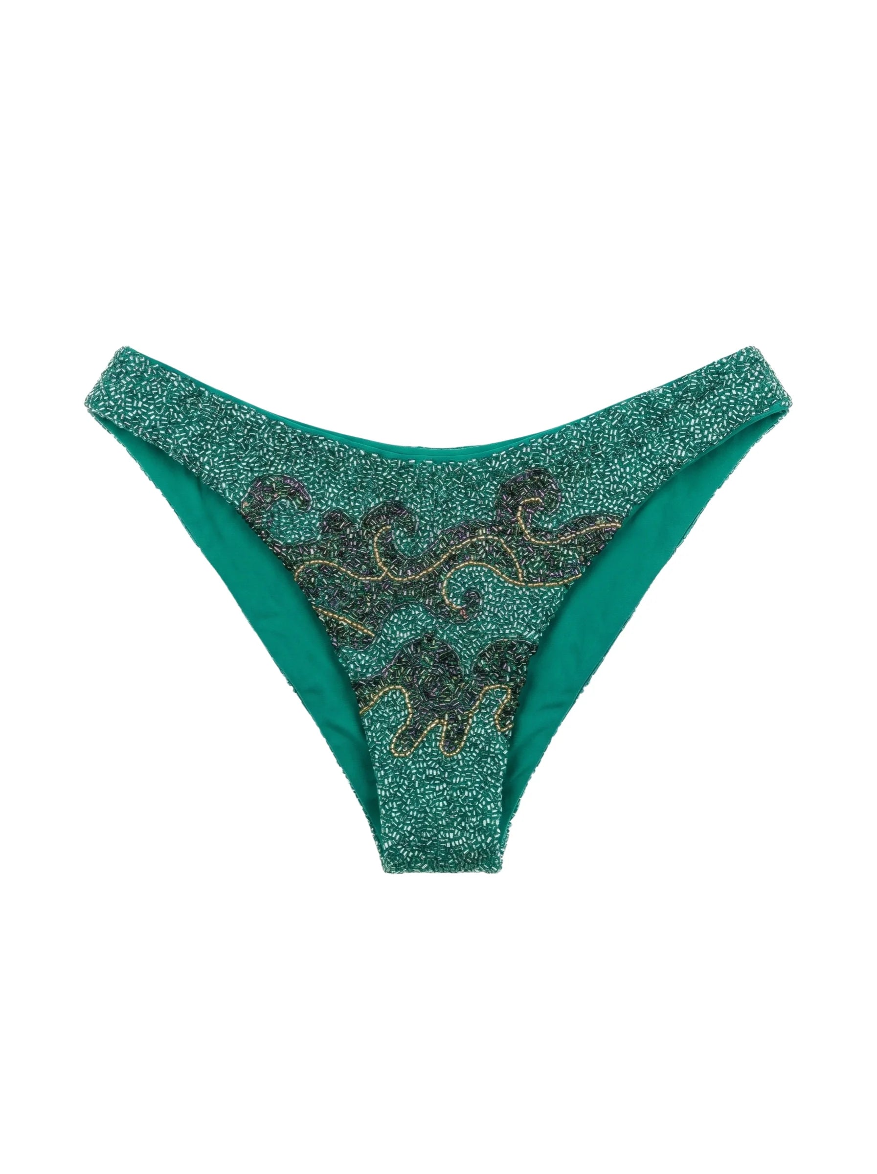 Sunrise at Sea Green Bikini Top