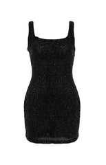 Serpentina Noir Scoop Neck Mini Dress