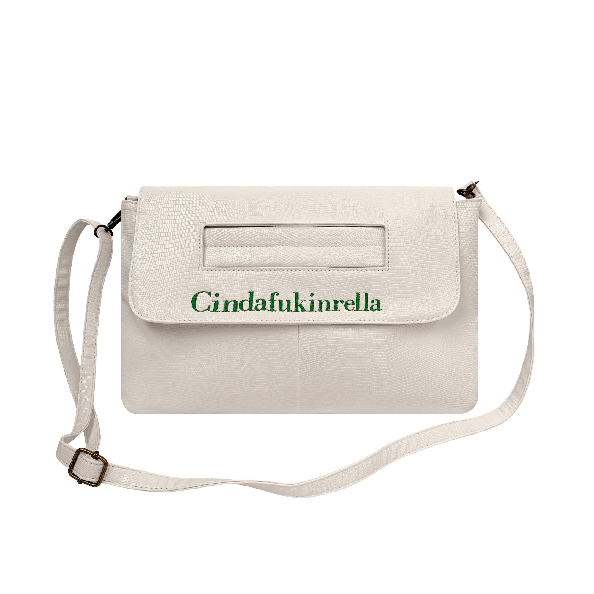 Cinderfuckinrella White Clutch Bag