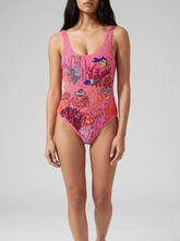 Coastal Fish Beaded Swimsuit