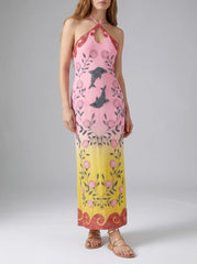 Dolphin Hand Beaded Maxi Dress