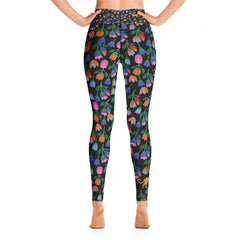 High Waist Yoga Leggings in Jungle Night