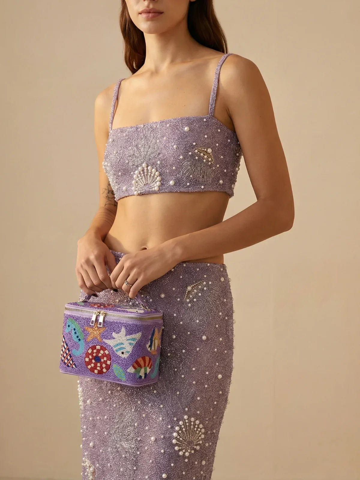Seahorse Box Bag Purple
