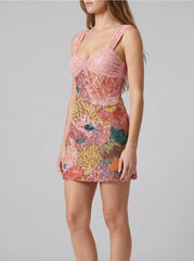 Sekushi Coral Dreamscape Dress