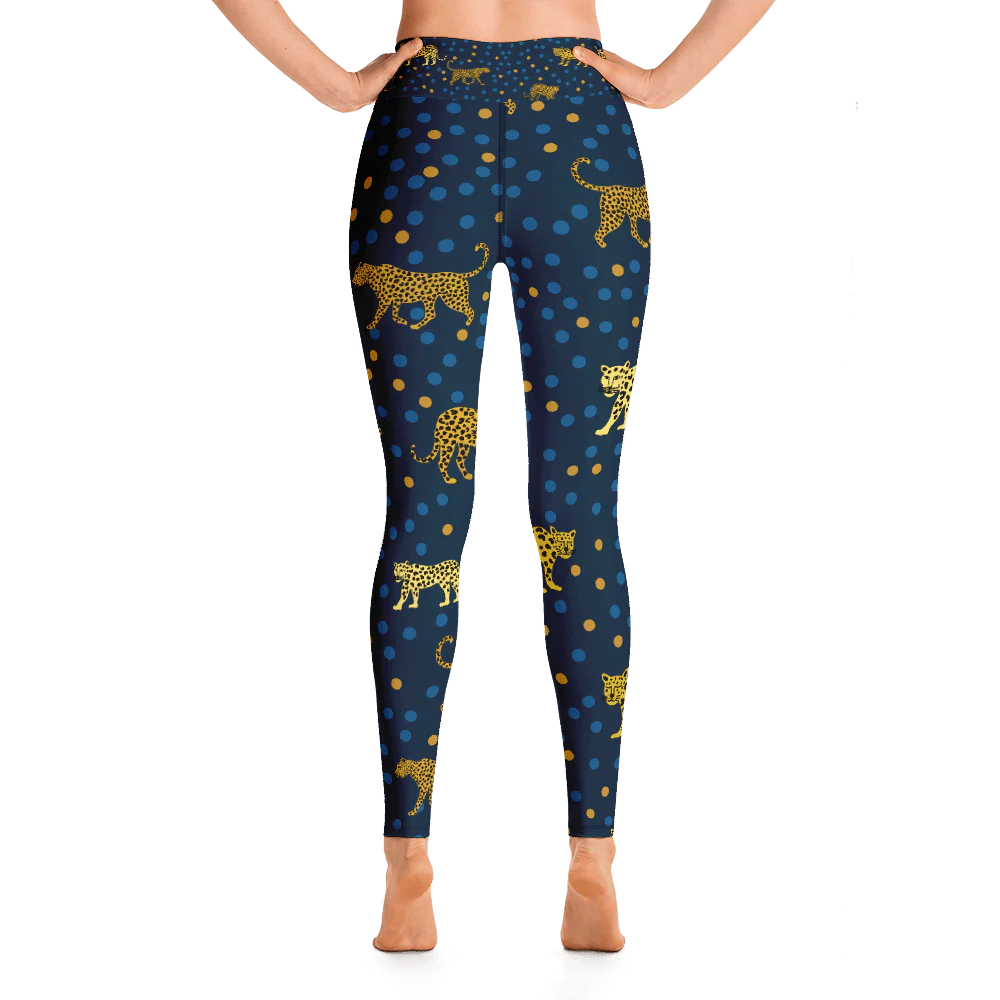 High Waist Yoga Leggings in Leopards Land