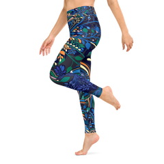 High Waist Yoga Leggings in Sprinkle Night