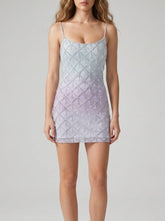 Arabella Blue Purple Ombre Mini Dress