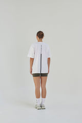 Unisex Oversized Cotton T-Shirt With "Rise Above It All" Logo -White R1