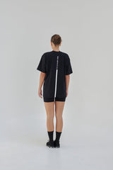 RAIA Unisex Oversized Cotton T-Shirt With "Rise Above It All" Logo -Black R1