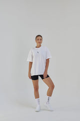 Unisex Oversized Cotton T-Shirt With "Rise Above It All" Logo -White R2