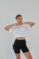 Unisex Oversized Cotton T-Shirt With "Rise Above It All" Logo -White R2