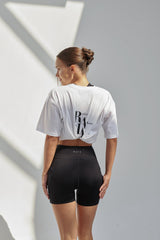 Unisex Oversized Cotton T-Shirt With "Rise Above It All" Logo -White R2