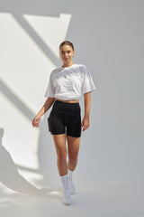 Unisex Oversized Cotton T-Shirt With "Rise Above It All" Logo -White R2