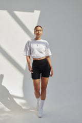 Unisex Oversized Cotton T-Shirt With "Rise Above It All" Logo -White R2