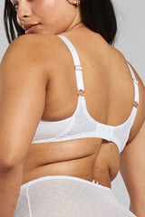 Konara Recycled-Lace Fuller-Cup Underwired Bra - Glacier White